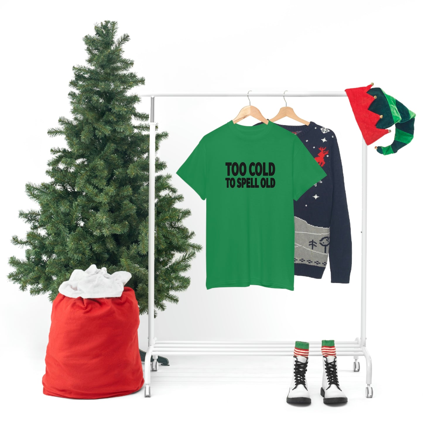 Too Cold To Spell Old (Black Text) | Official Undertime Slopper Merch
