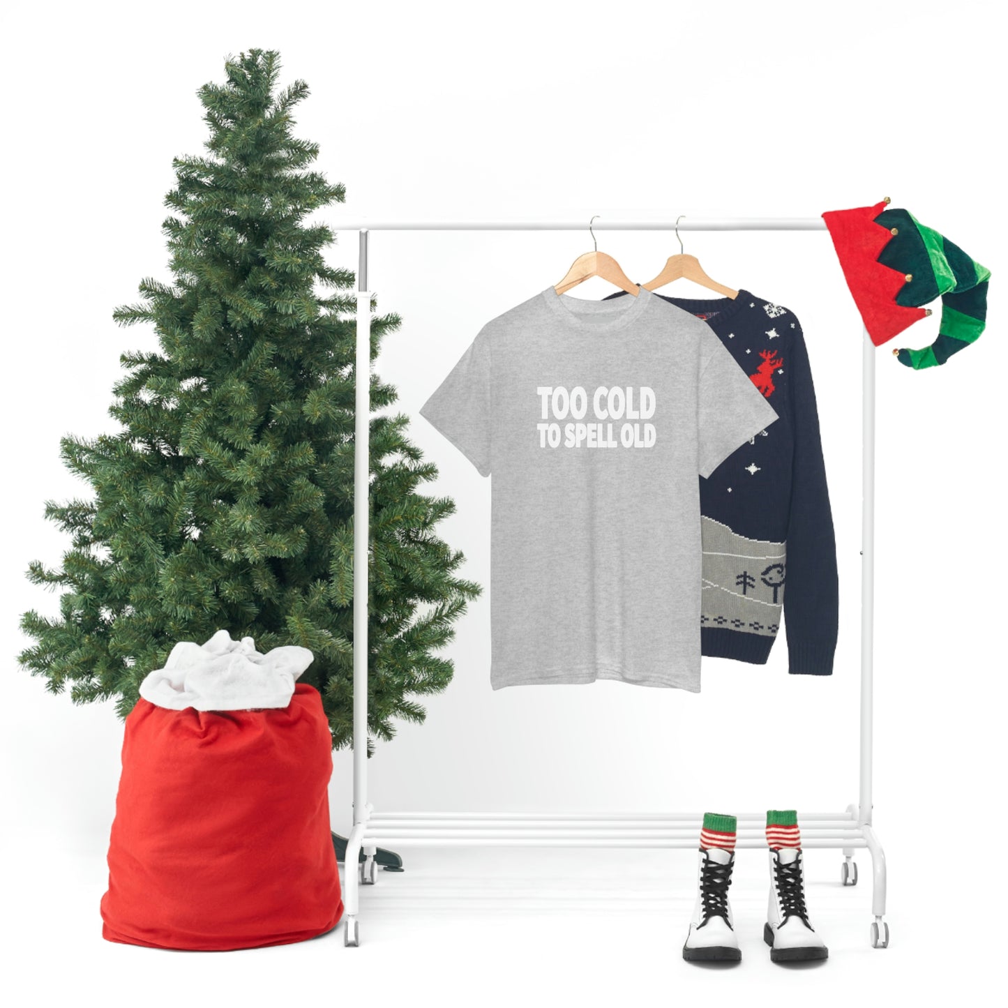 Too Cold To Spell Old (White Text) | Official Undertime Slopper Merch