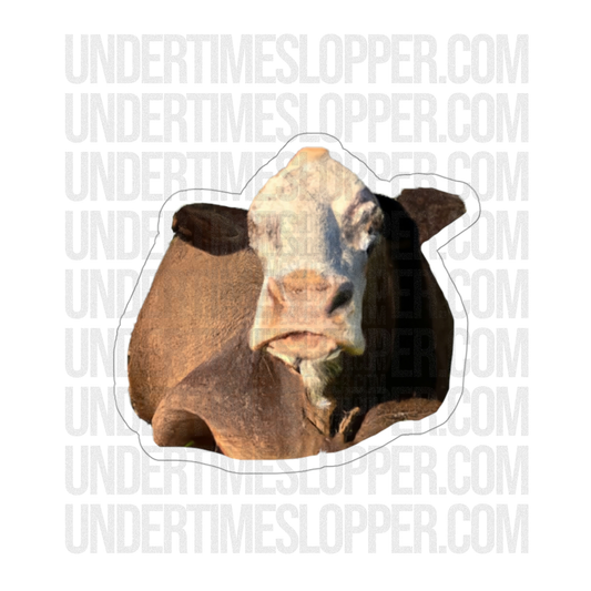 Splendid / Rude Resting Cow Sticker | Official Undertime Slopper Sticker