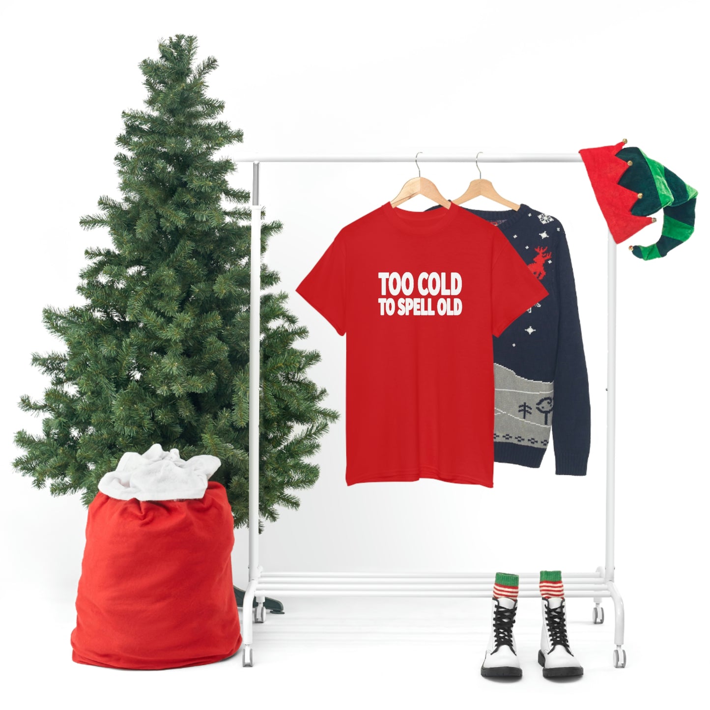 Too Cold To Spell Old (White Text) | Official Undertime Slopper Merch