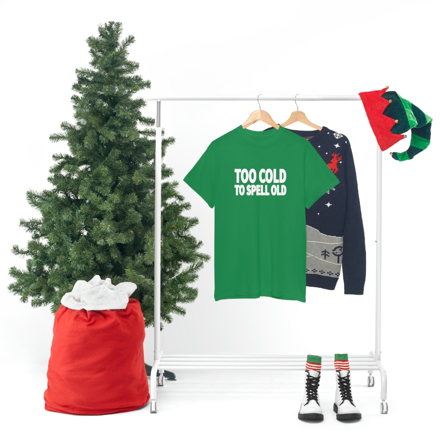 Too Cold To Spell Old (White Text) | Official Undertime Slopper Merch