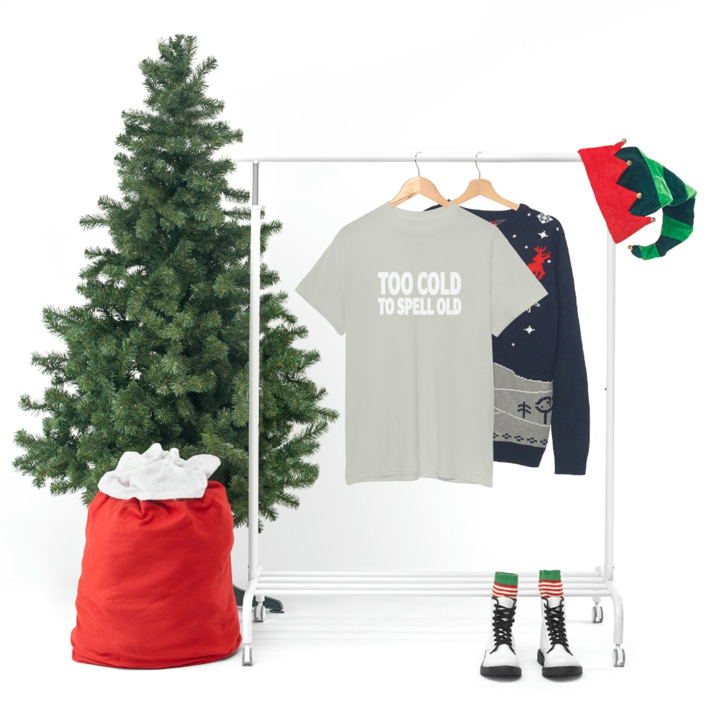 Too Cold To Spell Old (White Text) | Official Undertime Slopper Merch