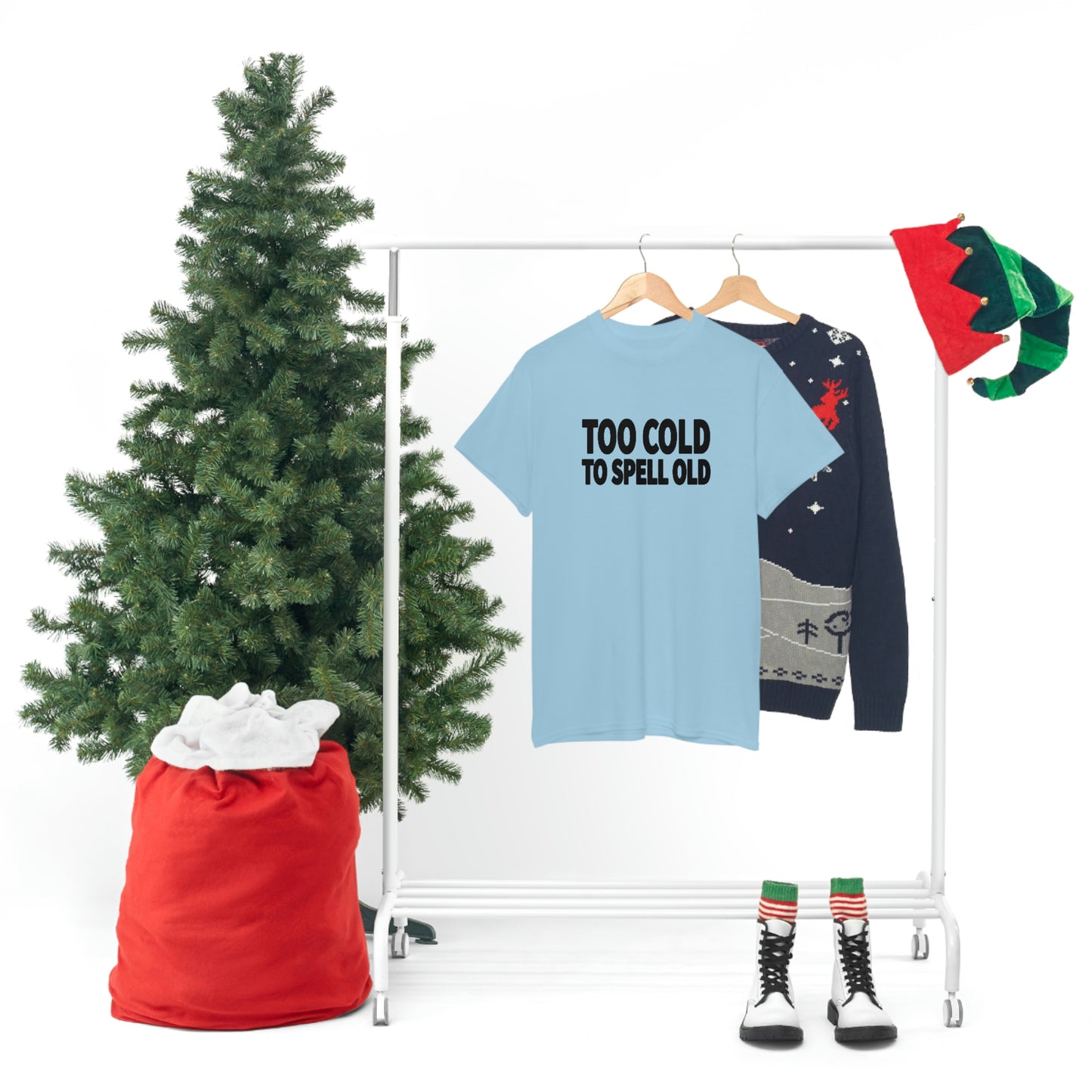 Too Cold To Spell Old (Black Text) | Official Undertime Slopper Merch